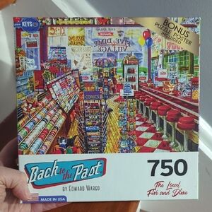 Back to the Past 750 Pc. Puzzle. All Edges Separated In Ziplock. With Color Pic.